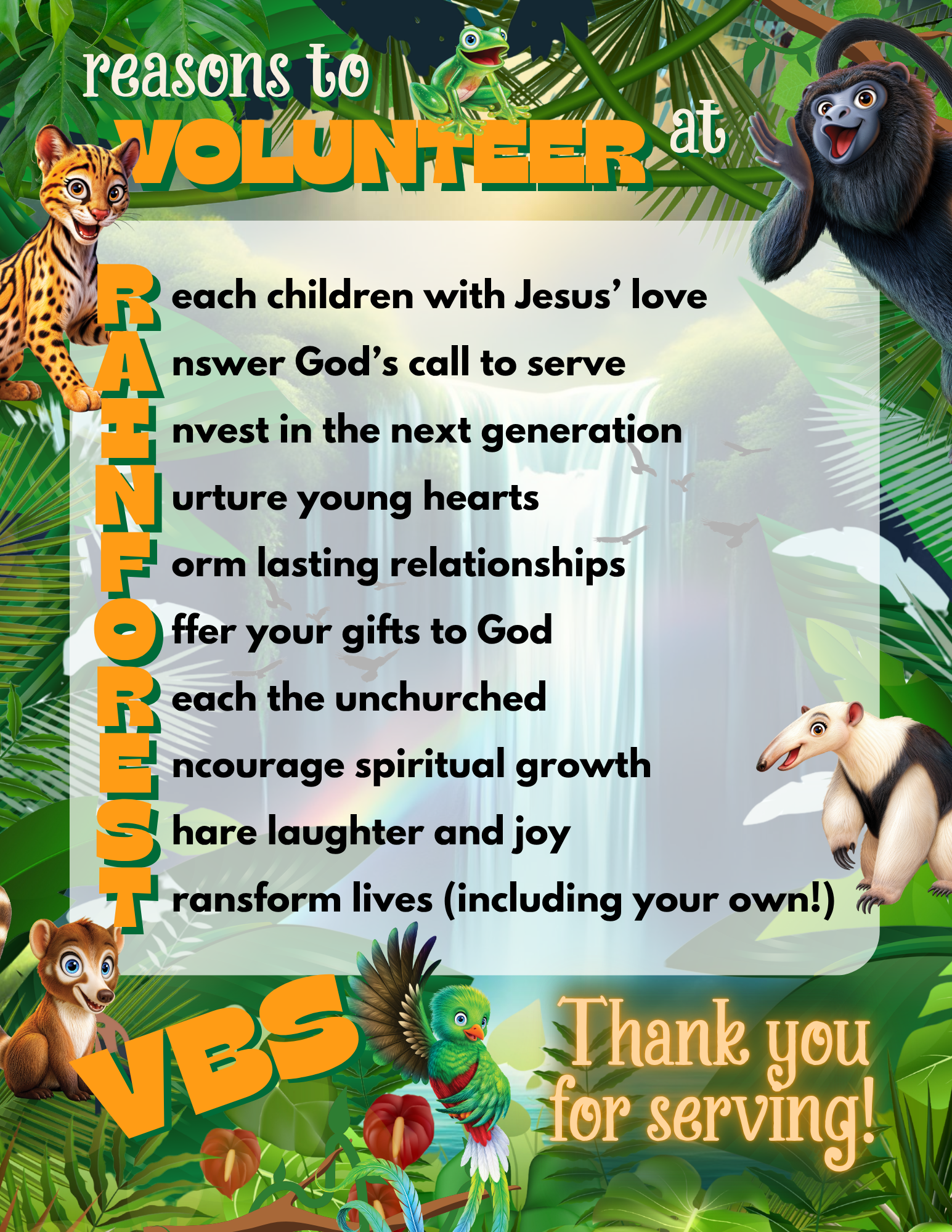 Reasons to Volunteer for VBS